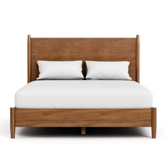 HOMES: Inside + Out 3pc Queen Neovesi Platform Bedroom Set Boho with 2 Nightstands Oak image {3}