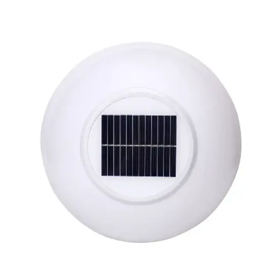 Techko Maid Solar Sphere Outdoor Pillar Light with Remote White image {8}