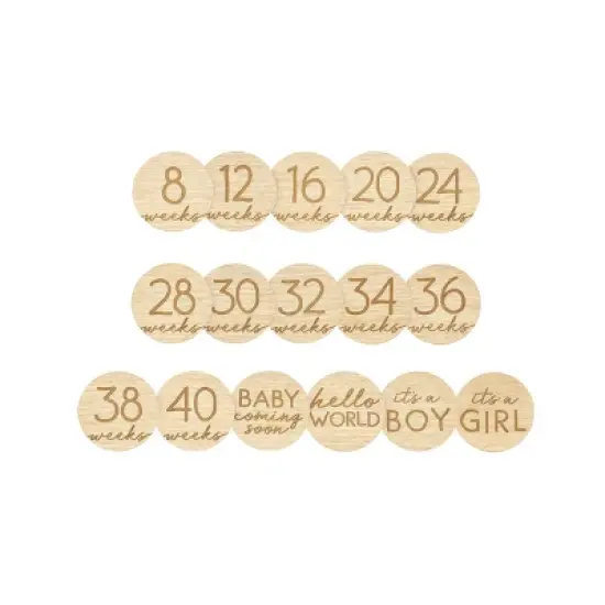 Pearhead Wooden Pregnancy Milestone Photo Props image {6}