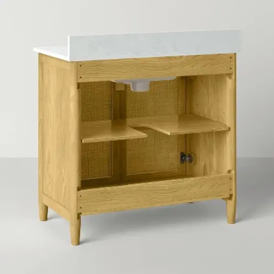 Wood & Cane Bathroom Vanity - Hearth & Hand&trade; with Magnolia image {4}