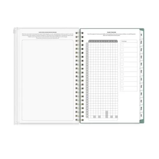 Blue Sky 5"x8" 2025-2026 Weekly/Monthly Zip Pouch Wirebound Planner Printed Plants Regalia image {7}