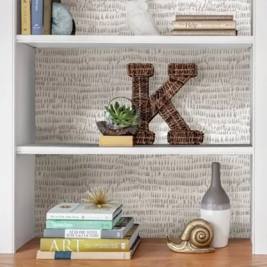 NuWallpaper Kylver Peel and Stick Wallpaper Gray: Self-Adhesive Vinyl, Smooth Finish, 28.2 Sq Ft Coverage, 20.5" Width image {6}