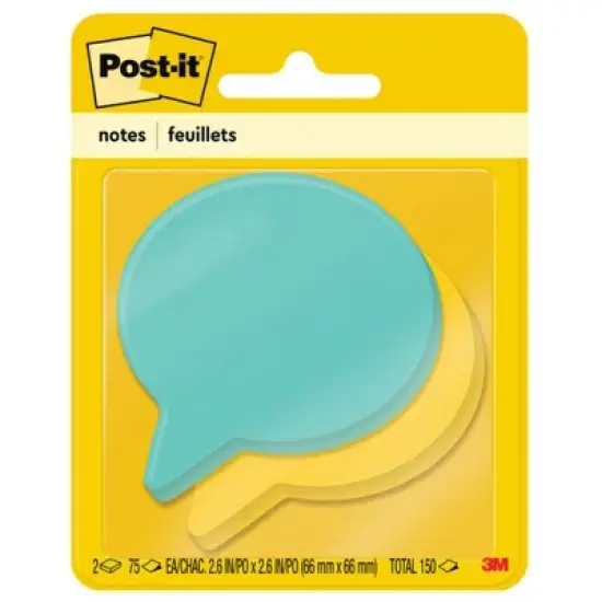 Post-it Super Sticky Die Cut Notes 2/PK Blue/Yellow 7350BLB image {1}
