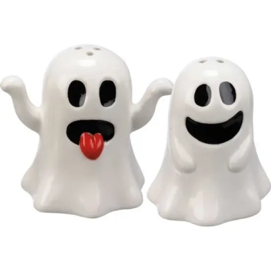 Tabletop 3.25 In Ghost Salt & Pepper Set Halloween , Halloween Spooky (2PC) image {3}