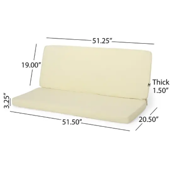 Christopher Knight Home Coesse Outdoor Water Resistant Fabric Loveseat Cushions image {2}