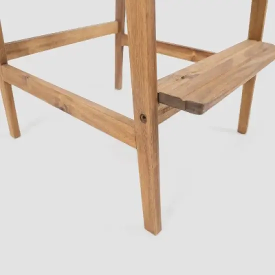 Malibu 2pk Acacia Wood Adirondack Barstools - Natural - Christopher Knight Home image {2}