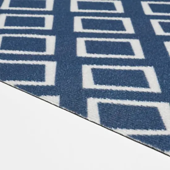 3pk Gemstone Indoor/Outdoor Rug Runner Mat Blue/White - Foss Floors image {10}