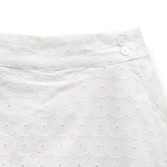 Hope & Henry Womens' Organic Cotton Eyelet Skort image {4}
