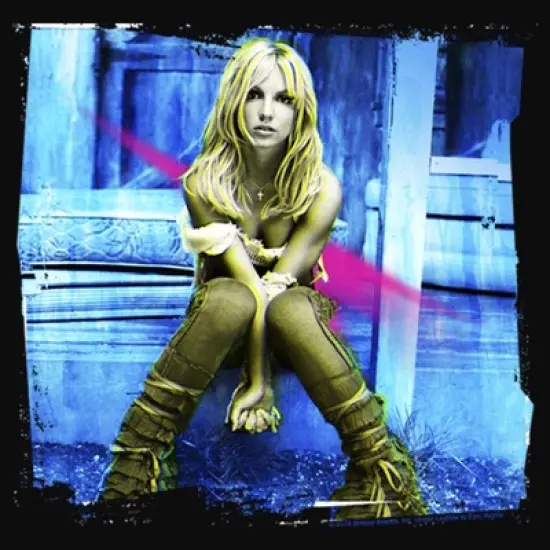 Junior's Britney Spears Self-Titled Album Racerback Tank Top image {1}