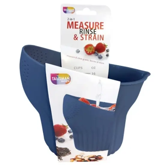 Talisman Designs 2-in-1 Measure Rinse & Strain for Grains, Fruit, and Beans, 2 Cups image {5}