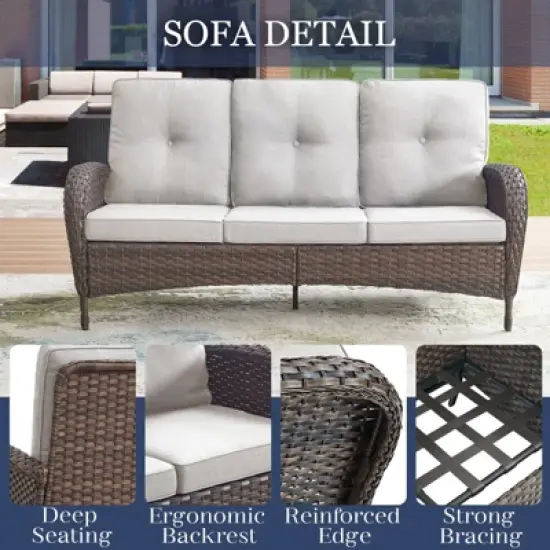 Gymojoy Sofa Rocker Chair with Propane Fire Pit Table image {4}