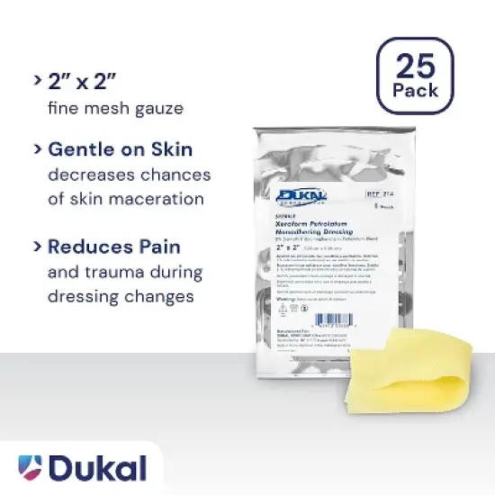 Dukal Xeroform Dressing 2" x 2", 25 Ct image {3}
