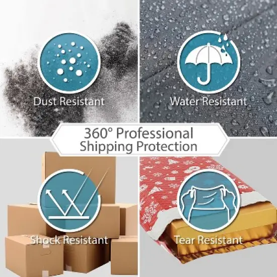 Fosmon 8.5 x 12 - #2 Christmas Holiday Poly Bubble Mailer Gift Wrap, Lightweight Water/Dust/Shock/Tear Resistant Padded Shipping Envelopes image {3}