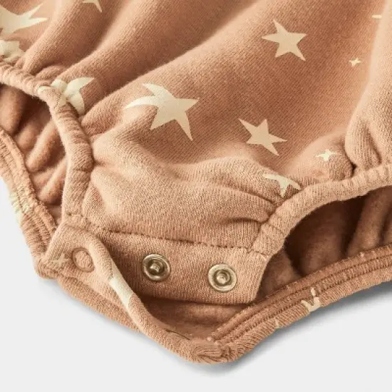 Grayson Collective Baby Star Bubble Romper - Brown image {3}