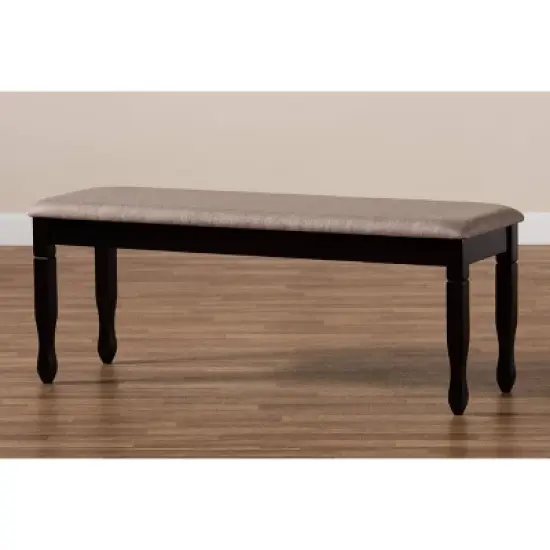 Corey Fabric Upholstered and Wood Dining Bench - Baxton Studio image {5}