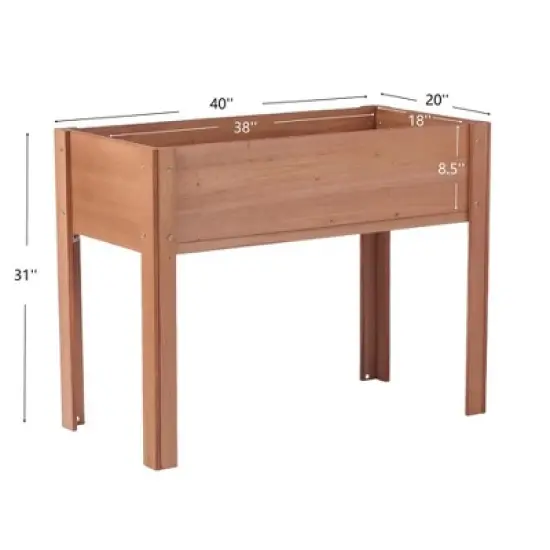 Whisen Elevated Wooden Garden Bed with Legs image {8}