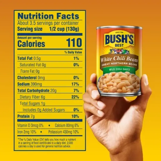 Bush's Great Northern Beans in Mild White Chili Sauce - 15.5oz image {1}