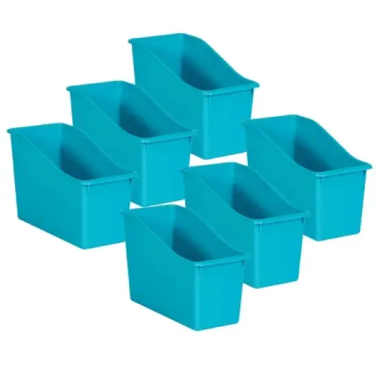 Teacher Created Resources&reg; Teal Plastic Book Bin, Pack of 6 image {3}