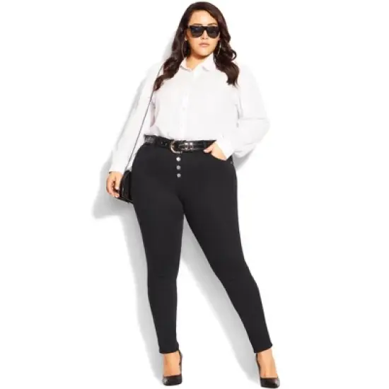 Women's Plus Size Harley Classic Skinny Jean - black | CITY CHIC image {1}