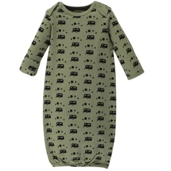 Luvable Friends Cotton Gowns, Happy Camper, Preemie/Newborn image {2}