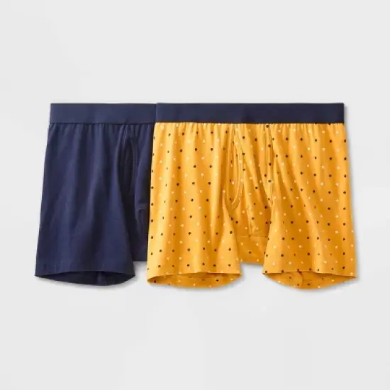 Men's Dotted Print Boxer Briefs 2pk - Goodfellow & Co&trade; Yellow image {2}