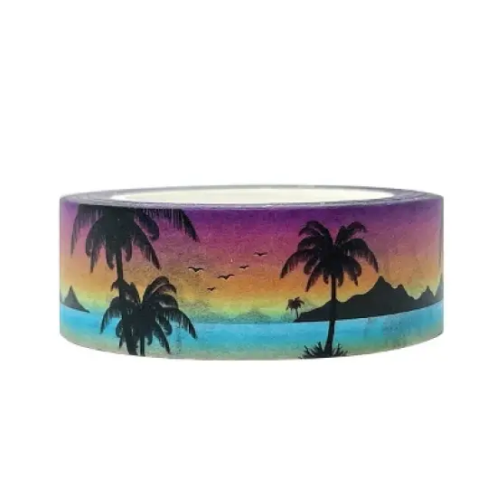 Wrapables Beautiful Scenery Washi Masking Tape, Paradise Island, 15mm x 10M image {3}