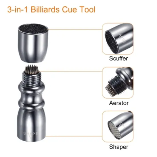 Unique Bargains Snooker Pool Cue Tip Tool Billiard Stick Tip Repair Accessories Scuffer Shaper Aerator image {3}