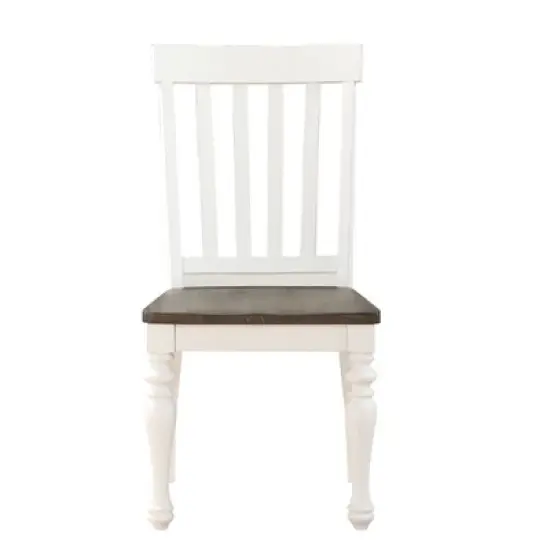 Set of 2 18" Joanna 2 Tone Side Chair Ivory/Charcoal - Steve Silver image {3}