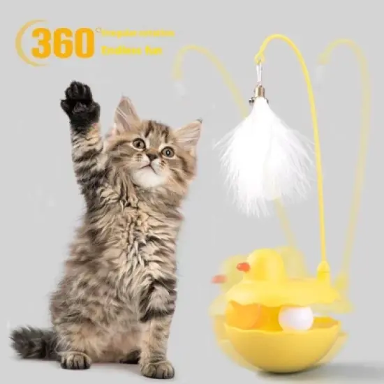 Cat Toys - Interactive Toy for Cat | Kitten Toys | Lightweight Resin Duck Shape Fun Stick for Kitten Play Indoor Outdoor image {2}