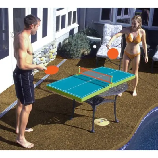 Swim Central 54" Floating Ping-Pong Table Swimming Pool Game - Blue/Green image {2}