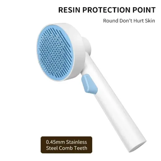 BABYYER Cat Brush Self Cleaning Slicker for Indoor Shedding Short Haired Dogs Grooming Supplies for Long Hair Pet Comb Essentials Tools image {4}