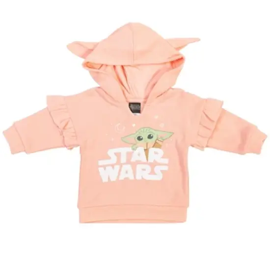 Star Wars Star Wars The Mandalorian The Child Baby Girls Fleece Pants Bodysuit and Pullover Hoodie 3 Piece Outfit Set Newborn to Infant  image {1}