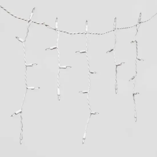300ct Incandescent Mini Christmas Icicle Lights with White Wire - Wondershop&trade; image {2}