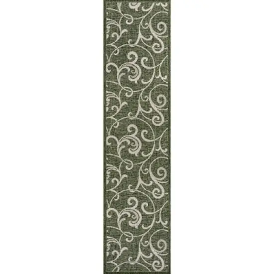 Maribel Traditional Classic All-Over Scroll Indoor/Outdoor Area Rug - JONATHAN Y image {1}