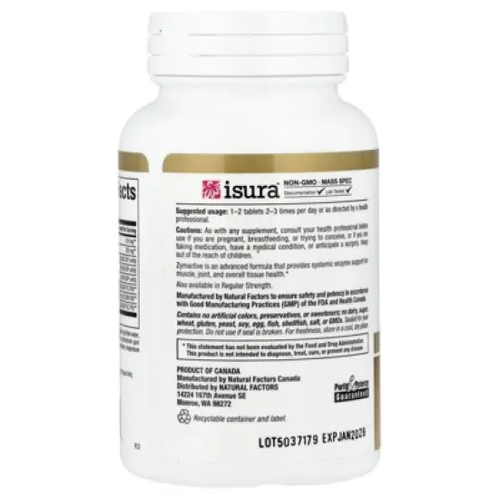 Natural Factors Zymactive&reg;, 90 Enteric Coated Tablets image {2}