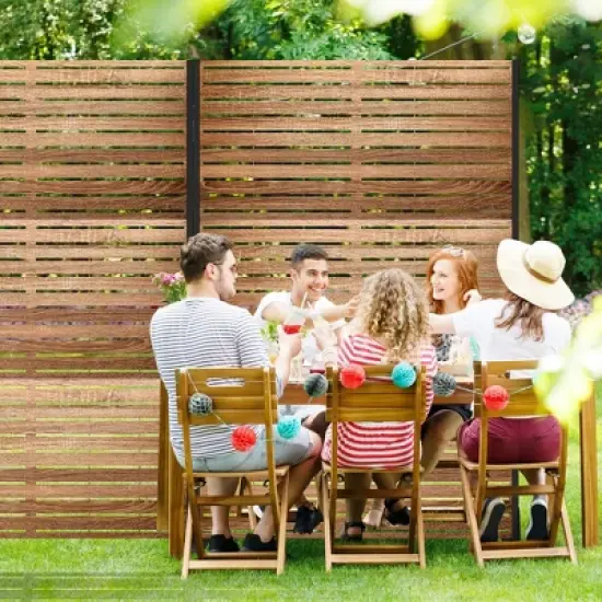 PexFix 72 in. x 47 in. Outdoor Privacy Rectangle Screen Galvanized Steel Panel Divider in Beige image {3}