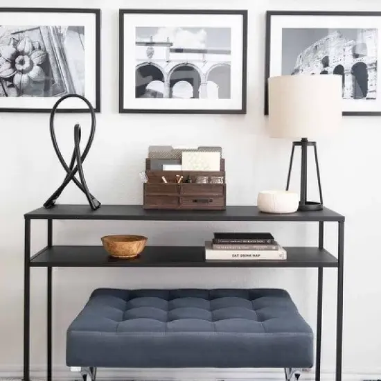 Blu Monaco Wood Mail Organizer with Drawer & Pen Holder image {6}