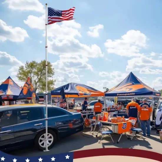 Yescom 20FT Telescopic Aluminum Flag Pole image {7}