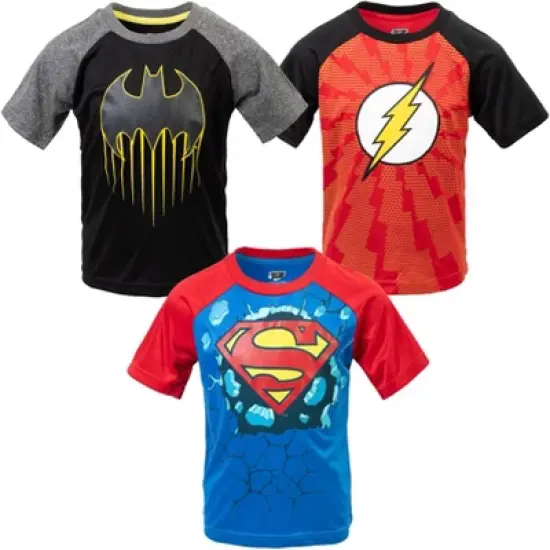 DC Comics Justice League Batman Superman Flash Athletic 3 Pack T-Shirt image {8}