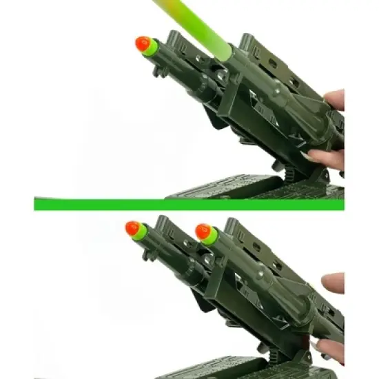 Big Daddy Military Missile Transport Army Truck Anti Aircraft Twin Missile Jungle Camouflage Toy Truck, image {2}