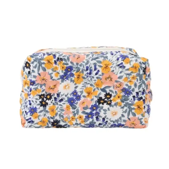 Unique Bargains Women Colored Flowers Makeup Bag 1 Pc image {3}