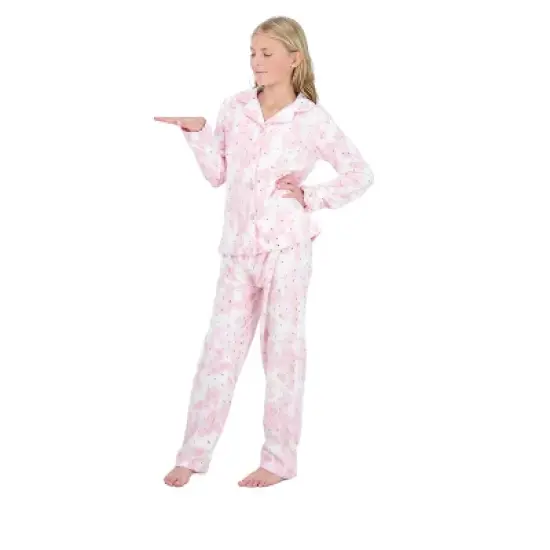 Sleep On It Girls 2-Piece Fleece Coat Pajama Set - Hearts image {3}