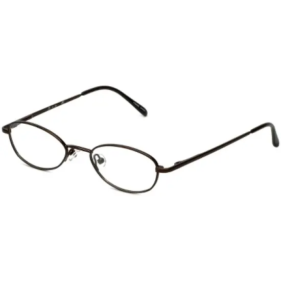 Flex Collection by Vivid FL-76 Designer Blue Light FIlter Reading Glasses in Brown 46mm +2.50 | Ladies | Oval Shape | Small Fit image {5}