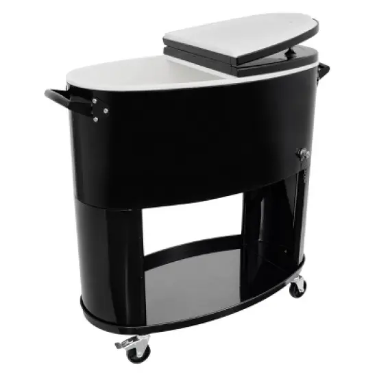 80qt Sporty Oval Rolling Patio Cooler - Permasteel
 image {4}