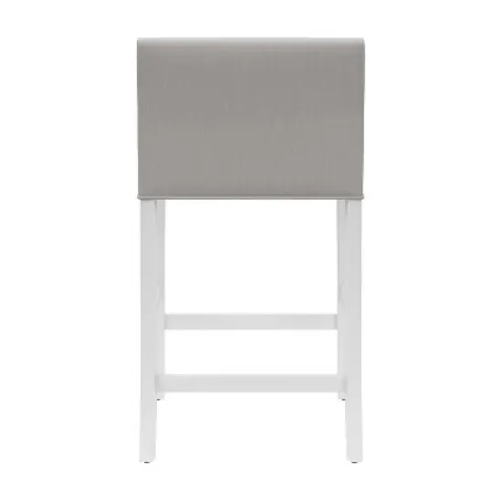 27" Desco Wood Upholstered Counter Height Barstool White - Hillsdale Furniture image {5}