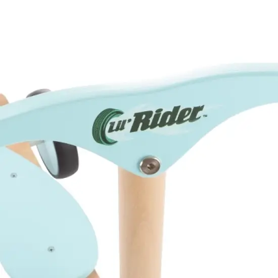 Toy Time Kids' Wooden 3-Wheel Scooter with Push Steering Handlebar - Turquoise image {2}