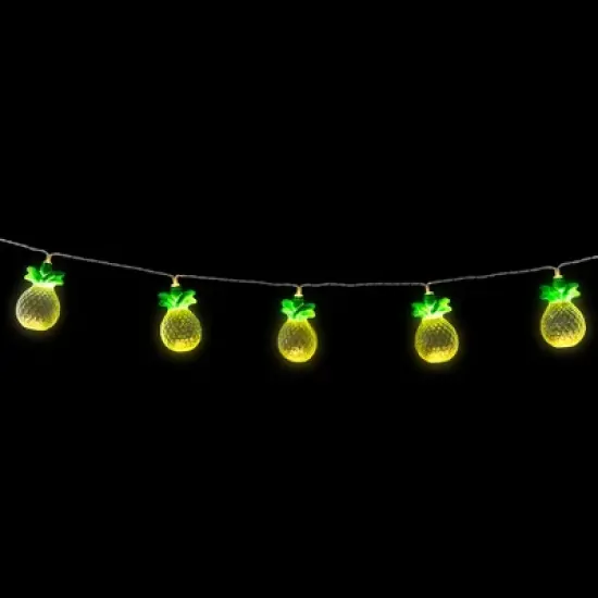 Northlight LED Pineapple Indoor Outdoor Patio Light Set - 4.5' Clear Wire - 10ct image {8}