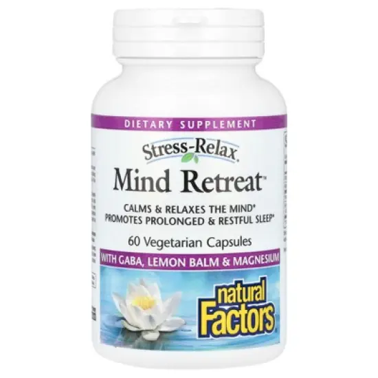 Natural Factors Stress-Relax, Mind Retreat, 60 Vegetarian Capsules image {4}