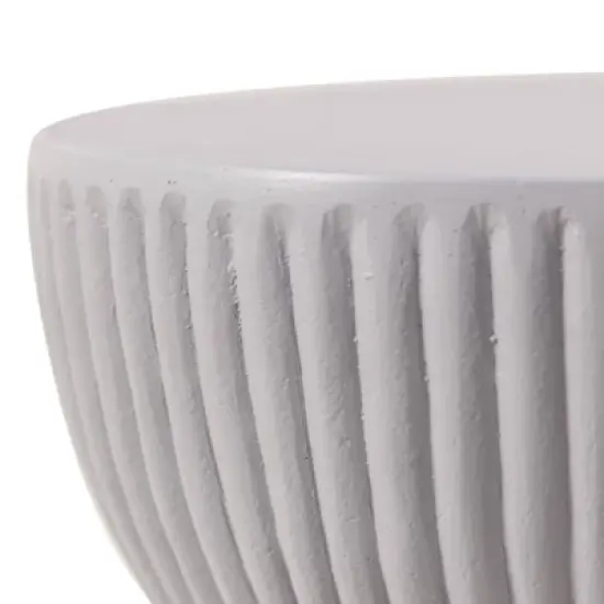 LeisureMod 15&rdquo; Wide Side Table End Table in Fiberstone with Hourglass Design No Assembly for Indoor and Outdoor Use Spire Collection image {10}