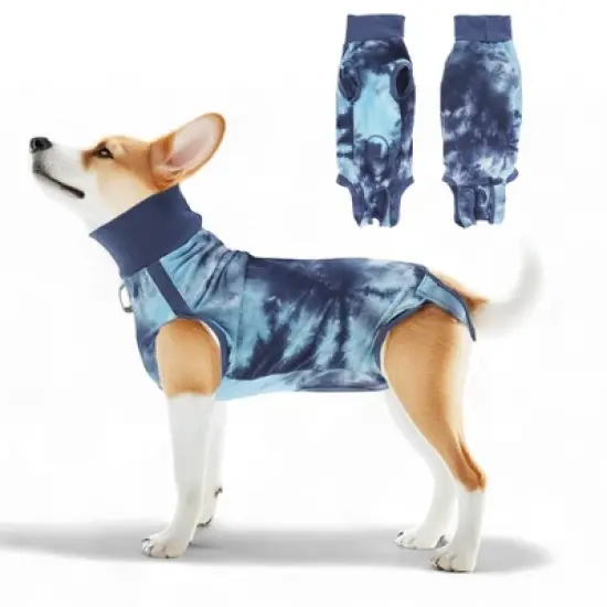 Unique Bargains Recovery Suit for Dogs Blue 1 Pc image {9}